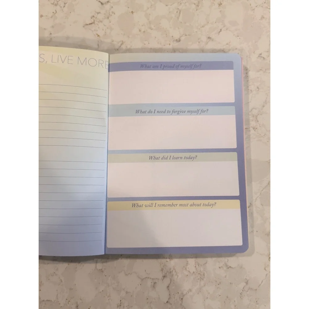 Disconnect to Reconnect Guided Journal Teal Celestial Starry Notebook with Pen